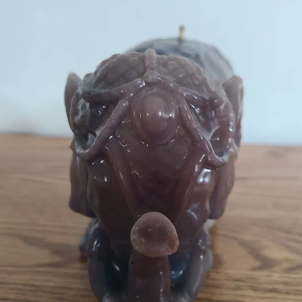 Vintage Candle UNIQUE Large Novelty Candle Regal Royal Elegant Elephant Unlit